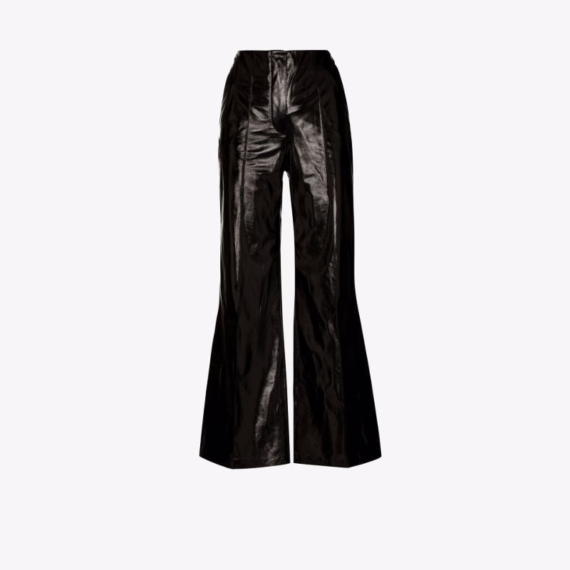 Jayne Flared Faux Leather Trousers