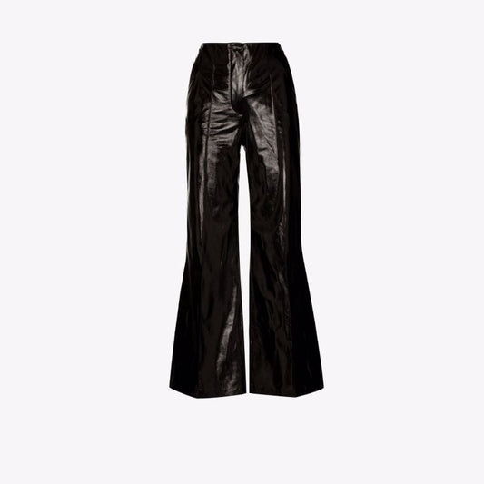 Jayne Flared Faux Leather Trousers