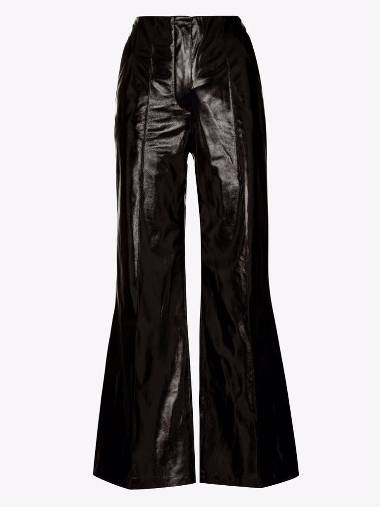 Jayne Flared Faux Leather Trousers