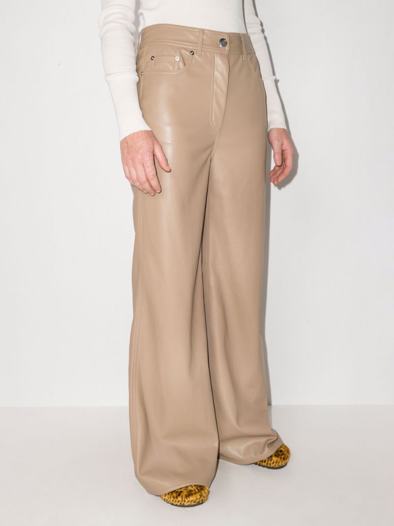 Jelena Faux Leather Wide Leg Trousers