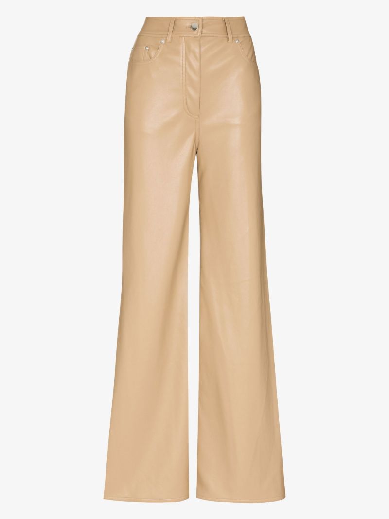 Jelena Faux Leather Wide Leg Trousers