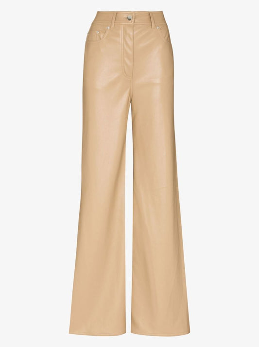 Jelena Faux Leather Wide Leg Trousers