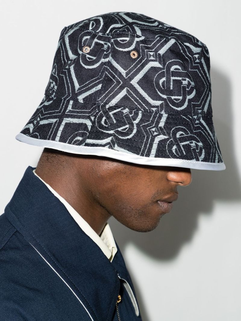 Blue Monogram Bucket Hat