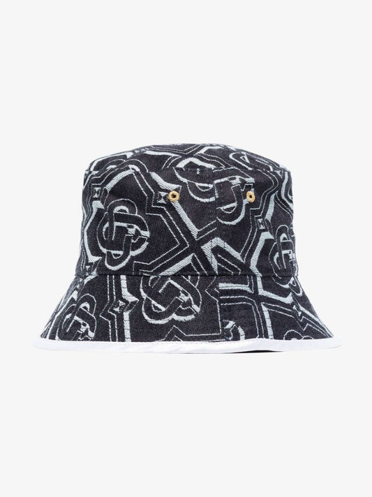 Blue Monogram Bucket Hat