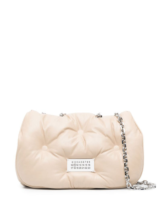 Neutral Glam Slam Quilted Shoulder Bag
