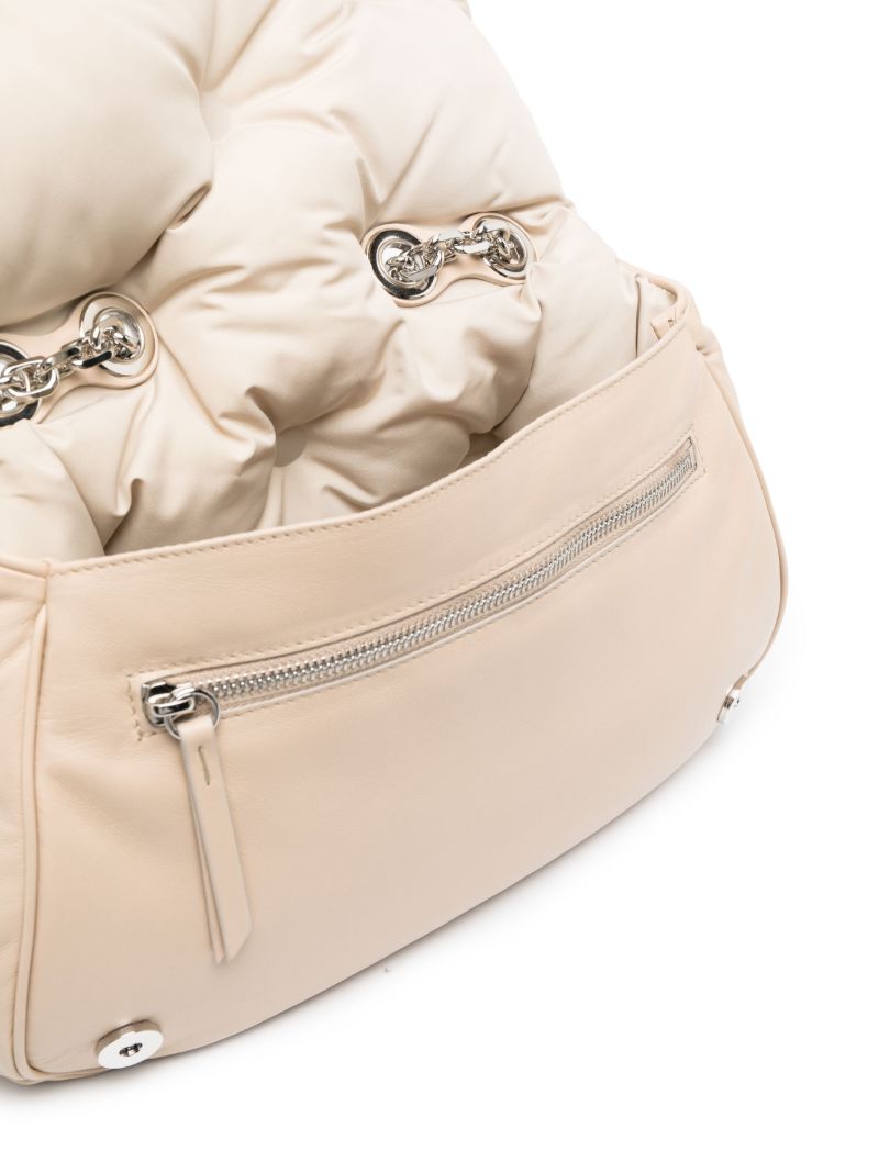 Neutral Glam Slam Quilted Shoulder Bag