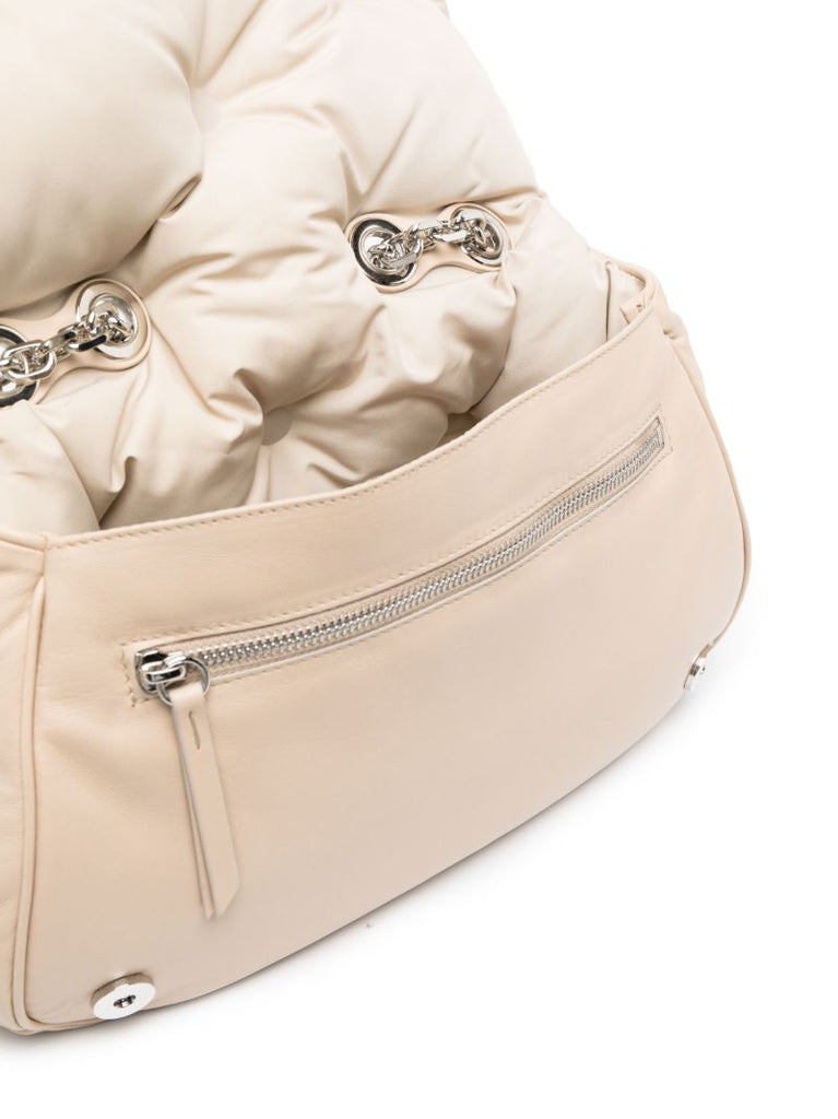 Neutral Glam Slam Quilted Shoulder Bag