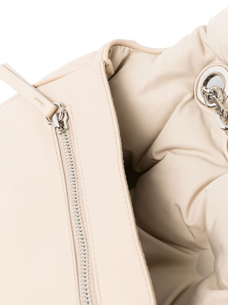 Neutral Glam Slam Quilted Shoulder Bag