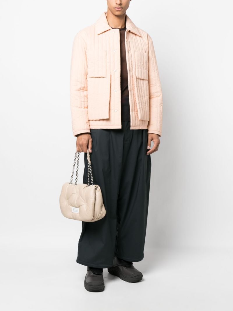 Neutral Glam Slam Quilted Shoulder Bag