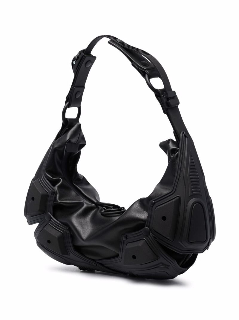 Black Module 02 Half Moon Leather Shoulder Bag