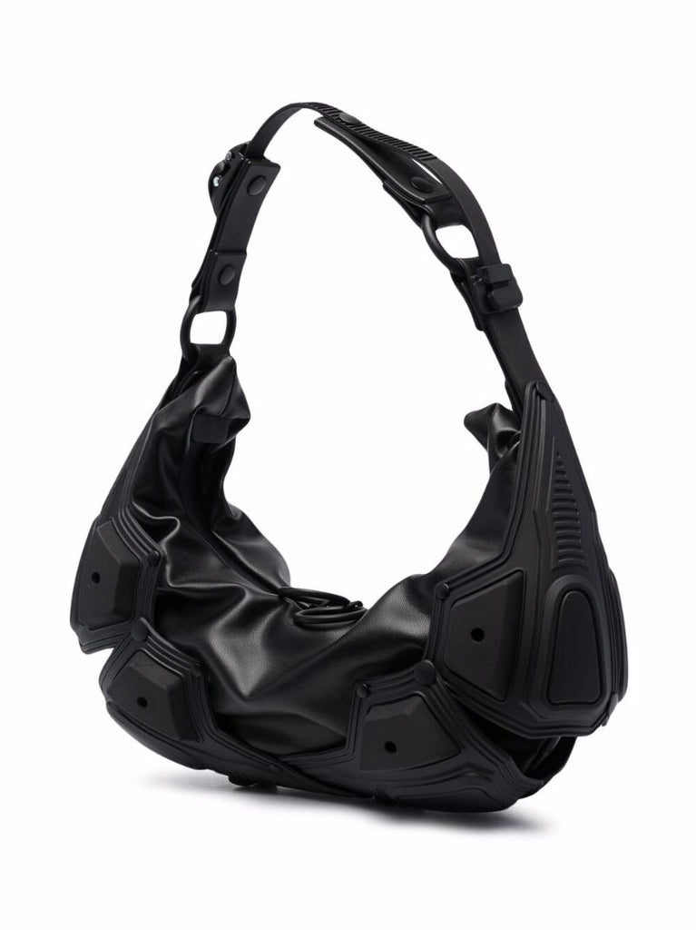 Black Module 02 Half Moon Leather Shoulder Bag