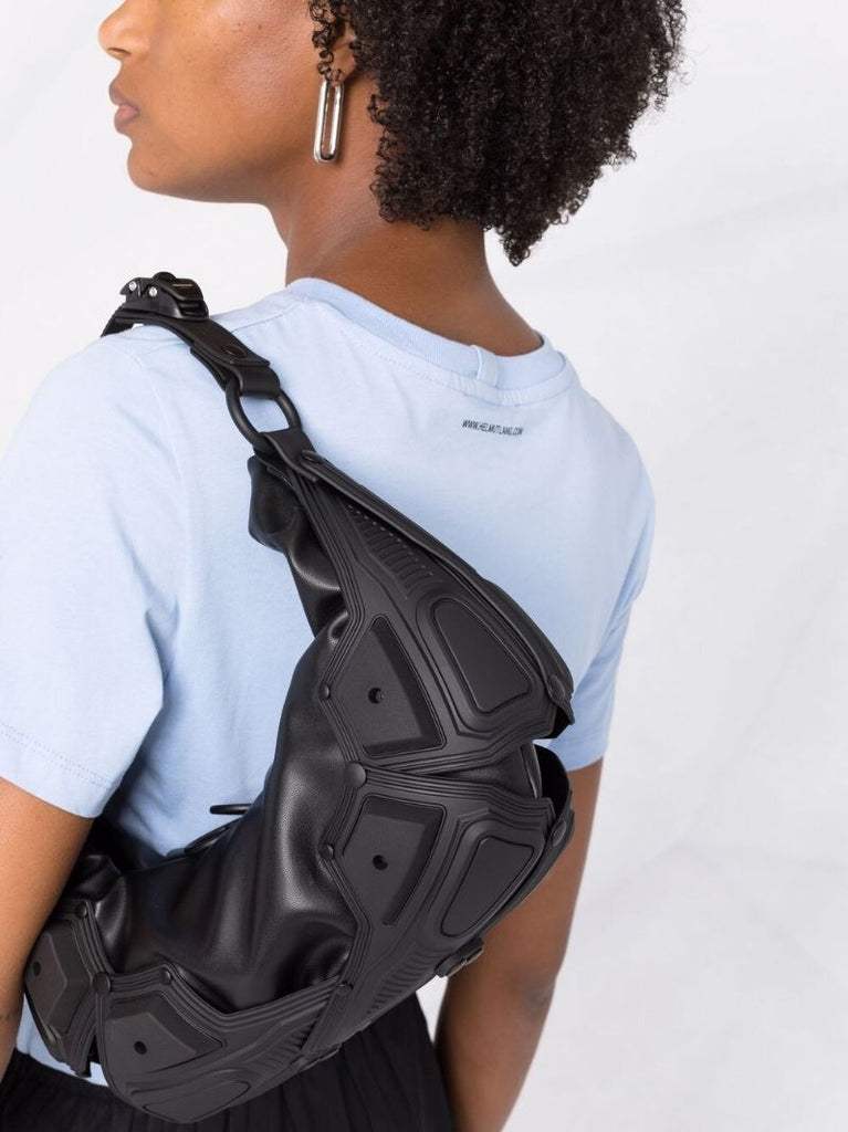Black Module 02 Half Moon Leather Shoulder Bag
