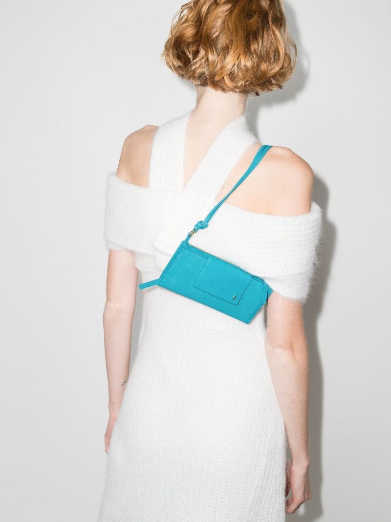 Blue Le Pichoto Leather Mini Bag