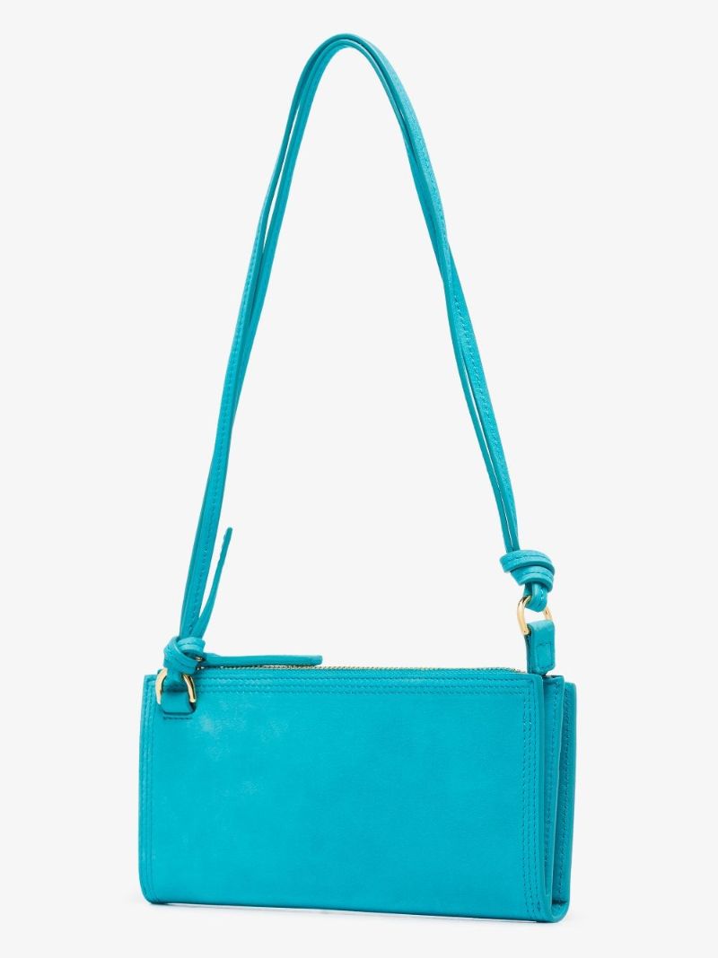 Blue Le Pichoto Leather Mini Bag