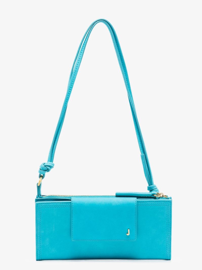 Blue Le Pichoto Leather Mini Bag