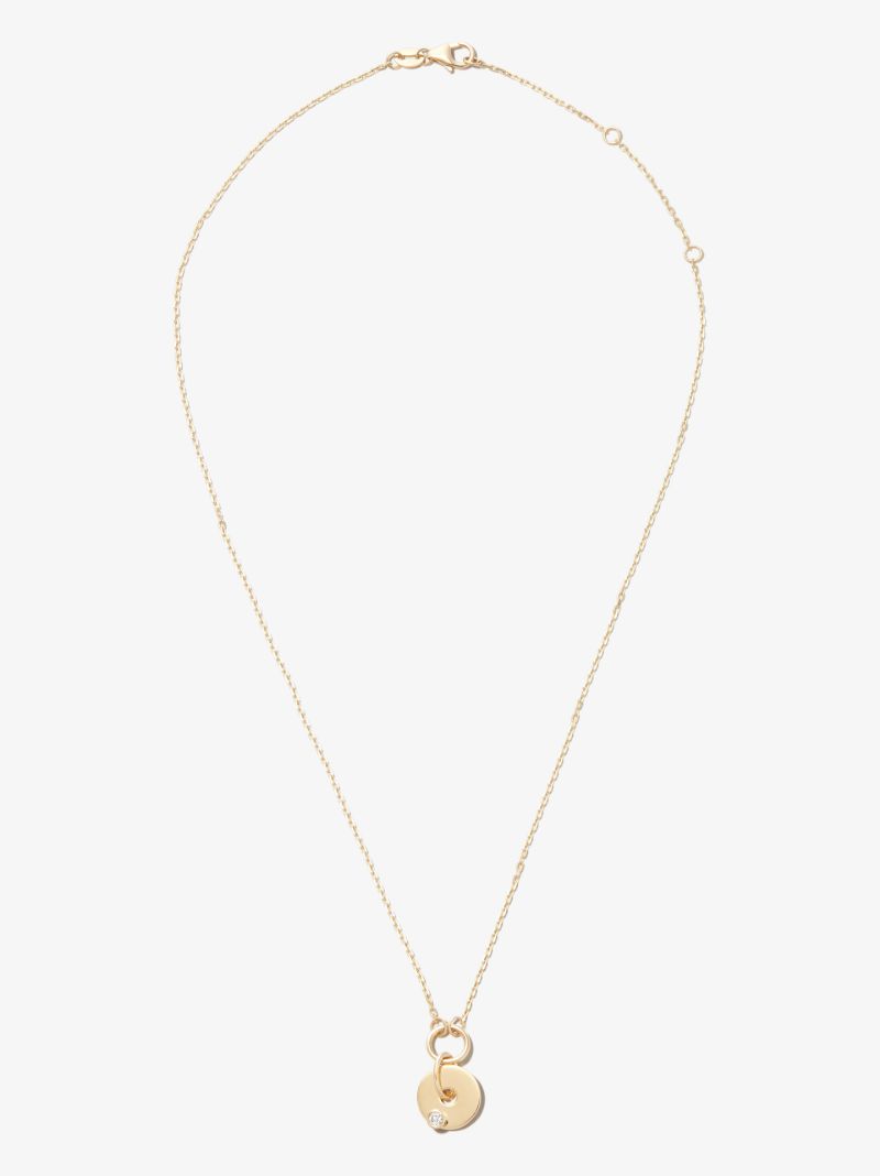 18k Yellow Gold Diamond Charm Necklace