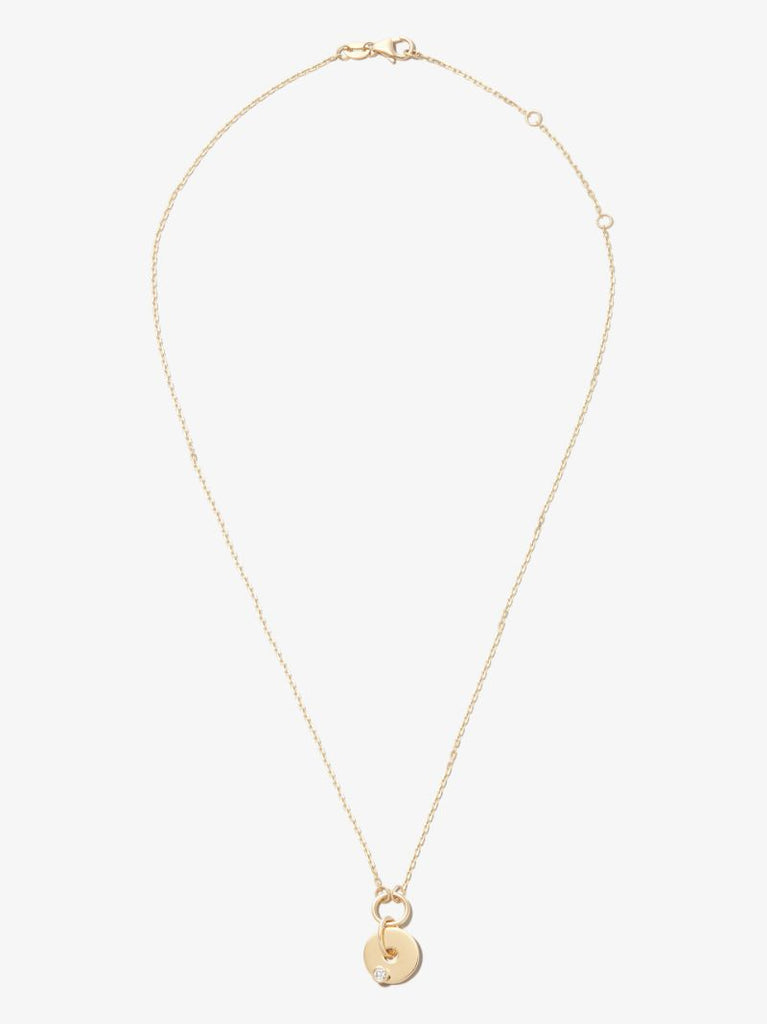 18k Yellow Gold Diamond Charm Necklace