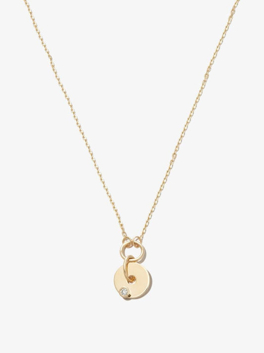 18k Yellow Gold Diamond Charm Necklace