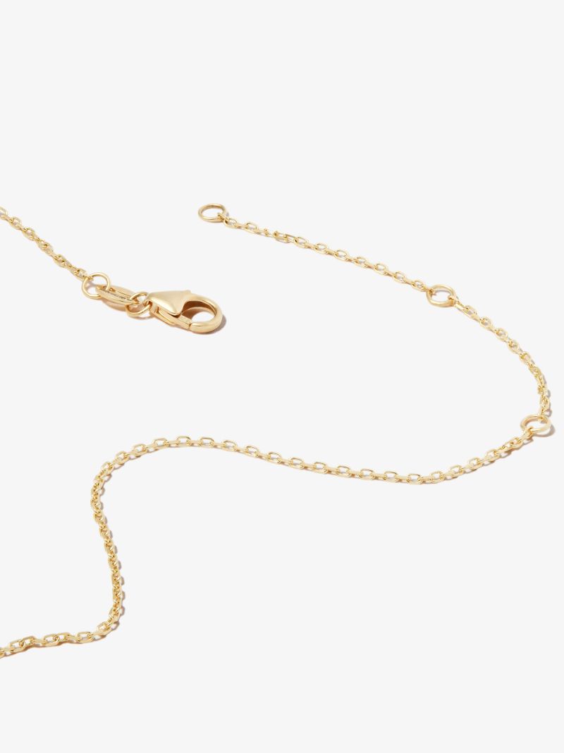 18k Yellow Gold Diamond Charm Necklace