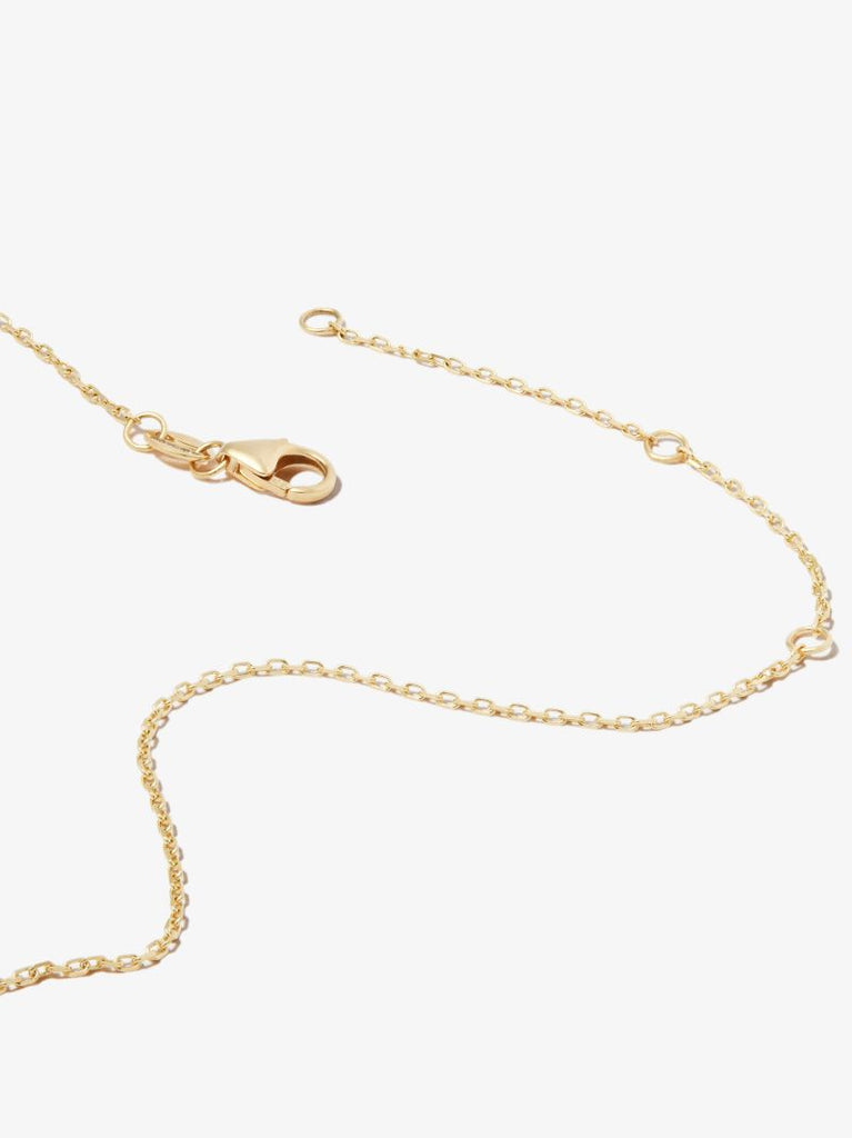 18k Yellow Gold Diamond Charm Necklace