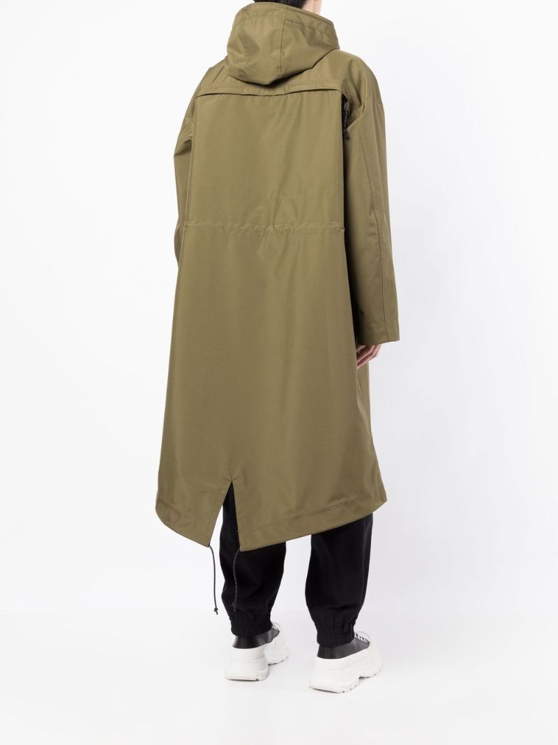 X Eastpak Green Patch Pocket Parka Coat