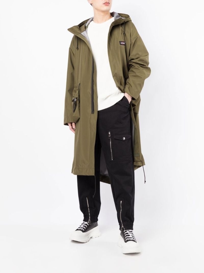 X Eastpak Green Patch Pocket Parka Coat