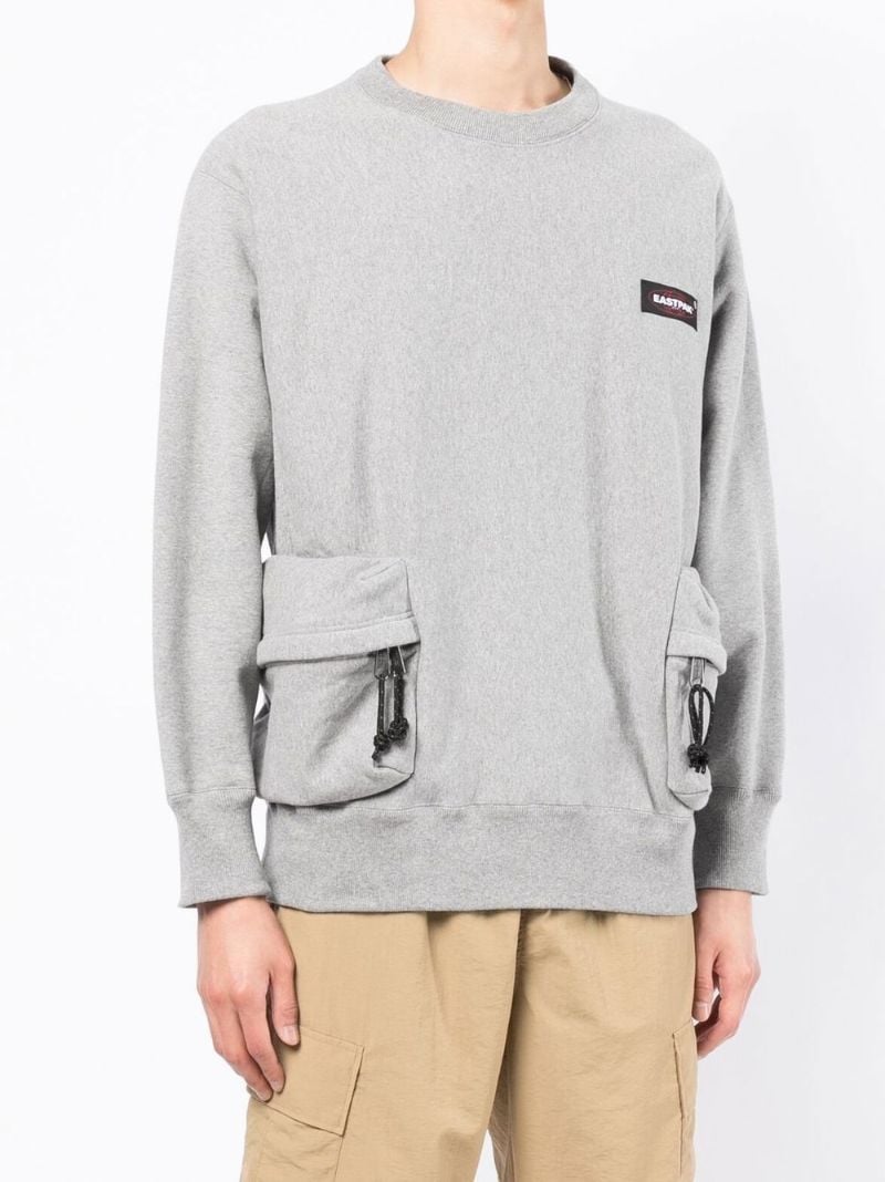 X Eastpak Grey Logo Cotton Sweatshirt