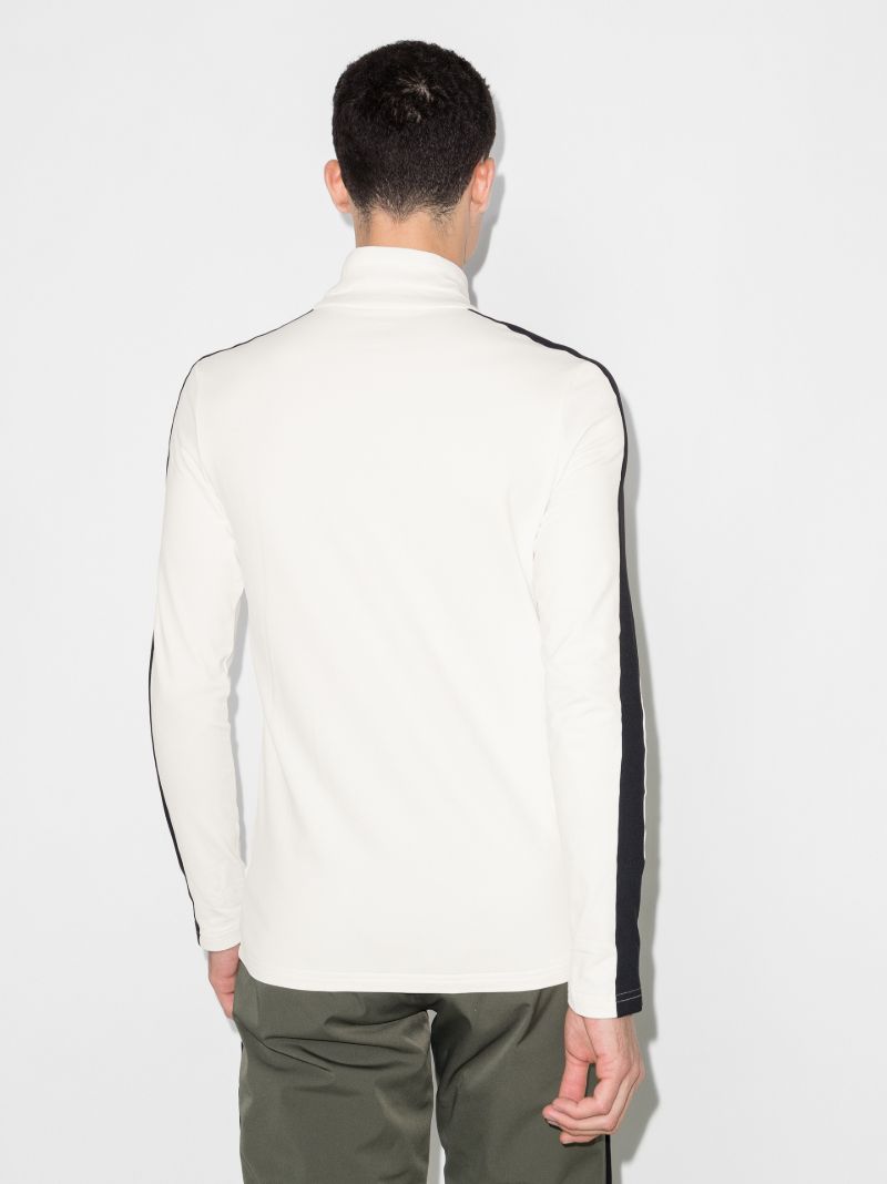 White Alpille Ii Stripe Half-zip Ski Top
