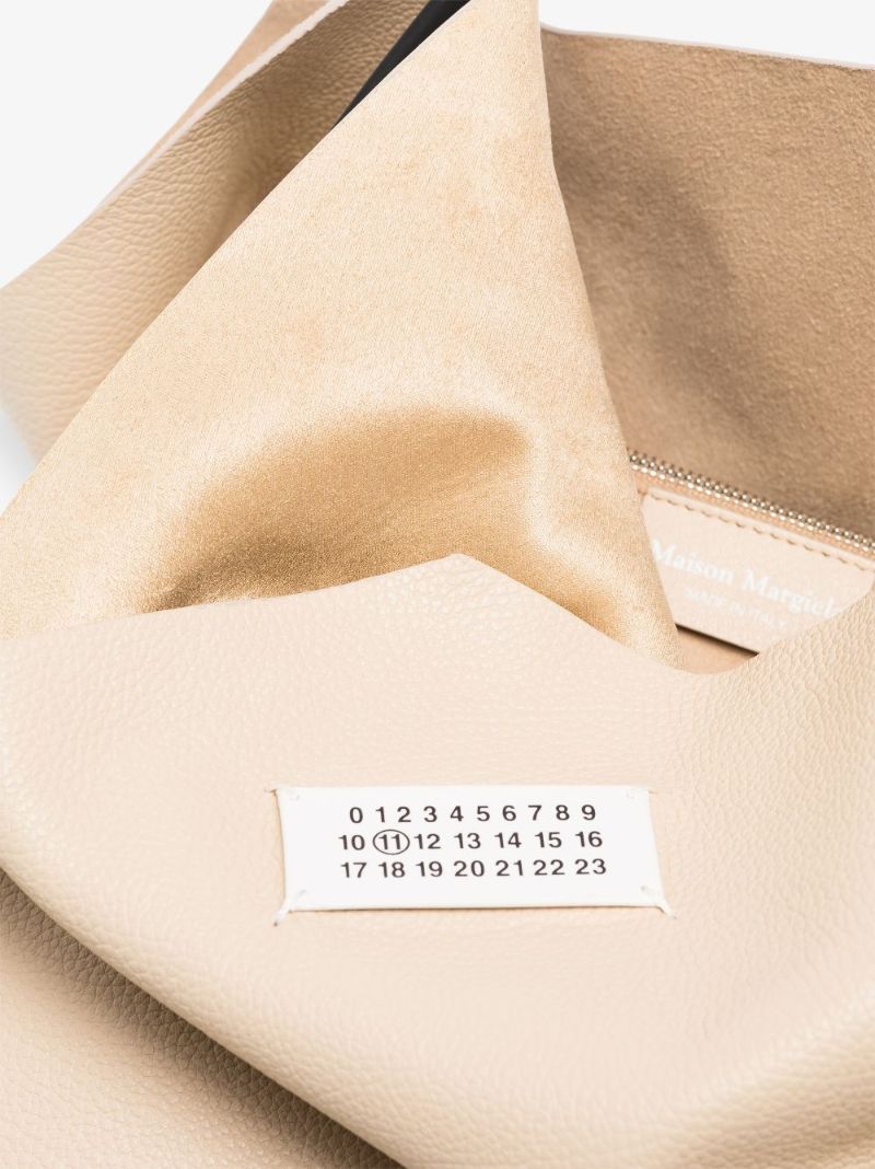 Neutral Mouchoir Leather Tote Bag