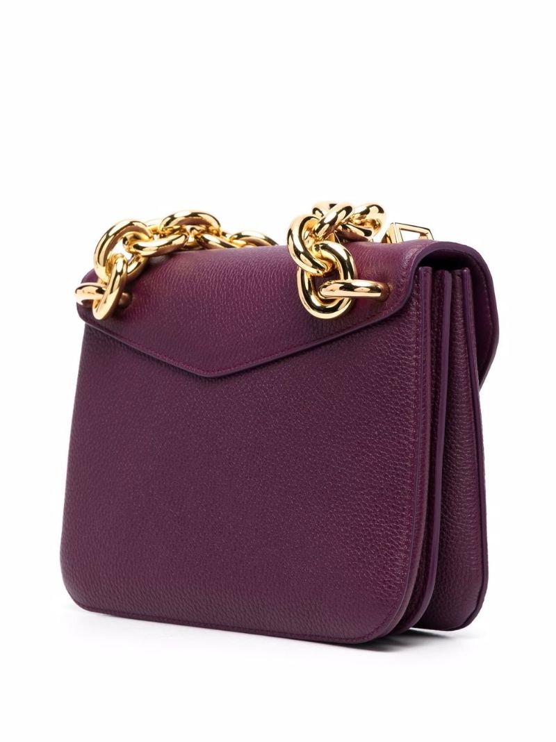 Purple Mount Leather Cross Body Bag