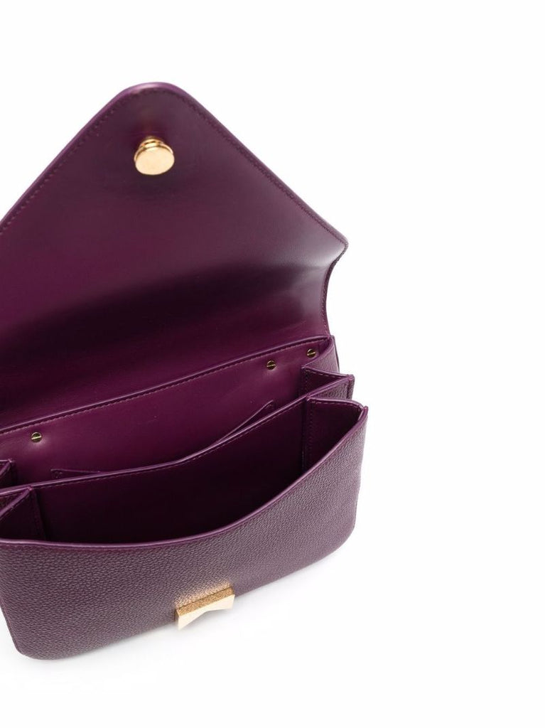 Purple Mount Leather Cross Body Bag