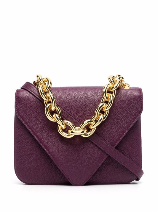 Purple Mount Leather Cross Body Bag