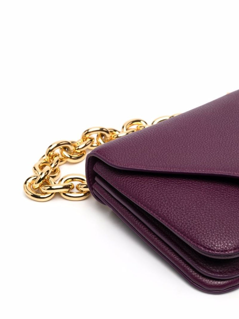 Purple Mount Leather Cross Body Bag
