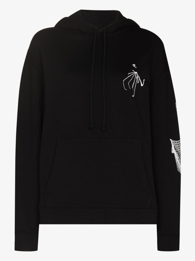 Gothic Printed Cotton Hoodie