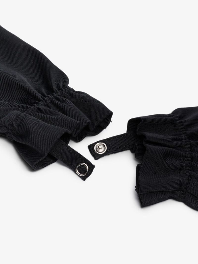 Black Crescent Moon Print Gloves