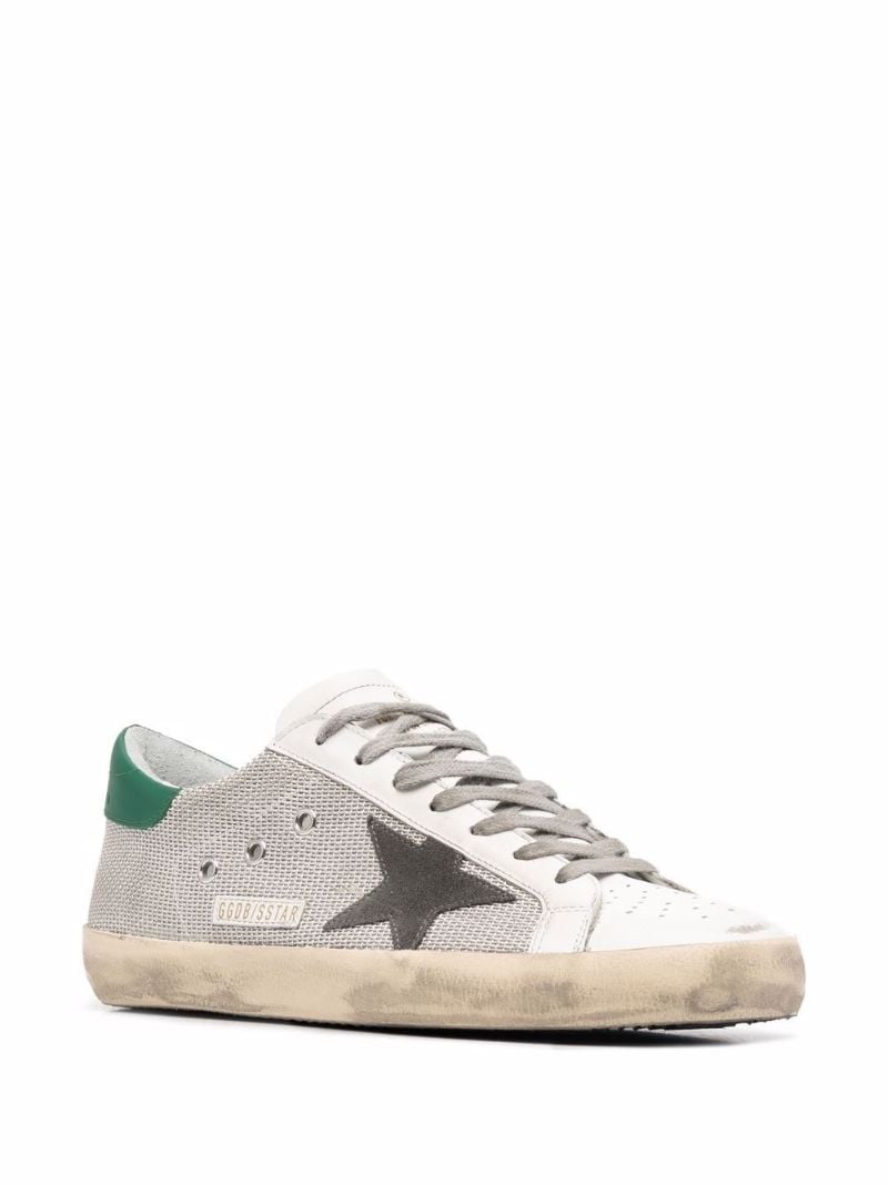 Silver Super-star Mesh Sneakers