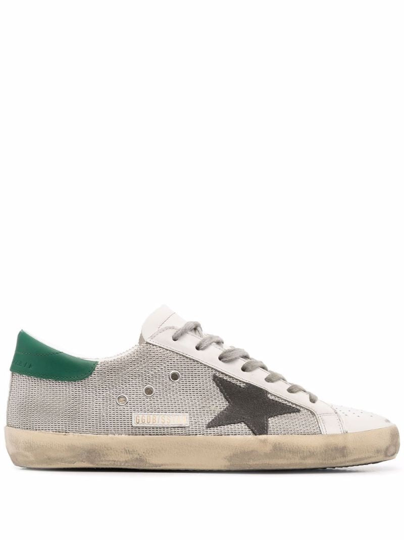 Silver Super-star Mesh Sneakers