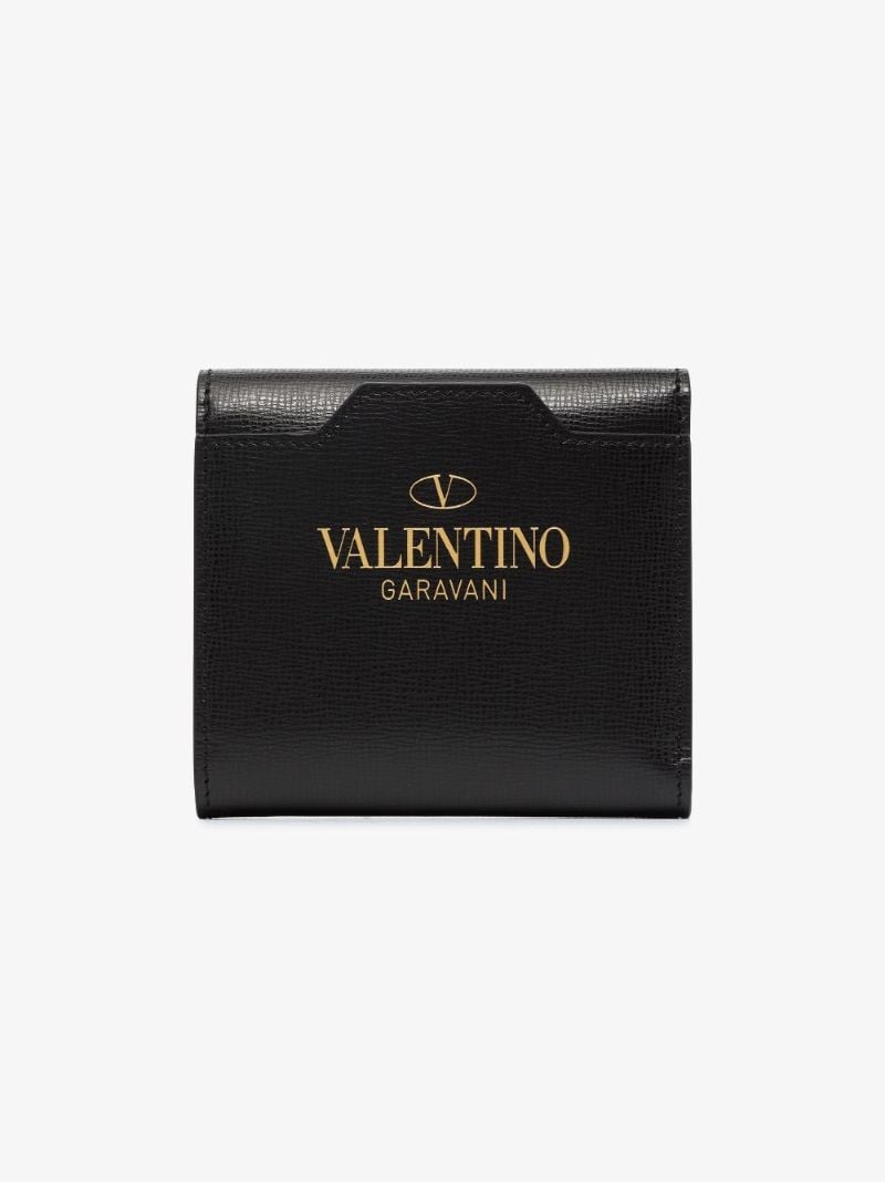 Black Rockstud Alcove Leather Wallet