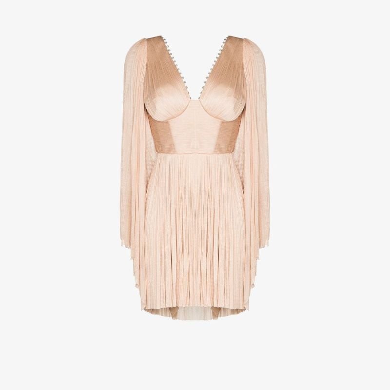 Alma Metallic Silk Dress