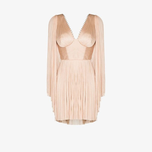 Alma Metallic Silk Dress
