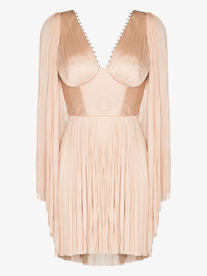 Alma Metallic Silk Dress