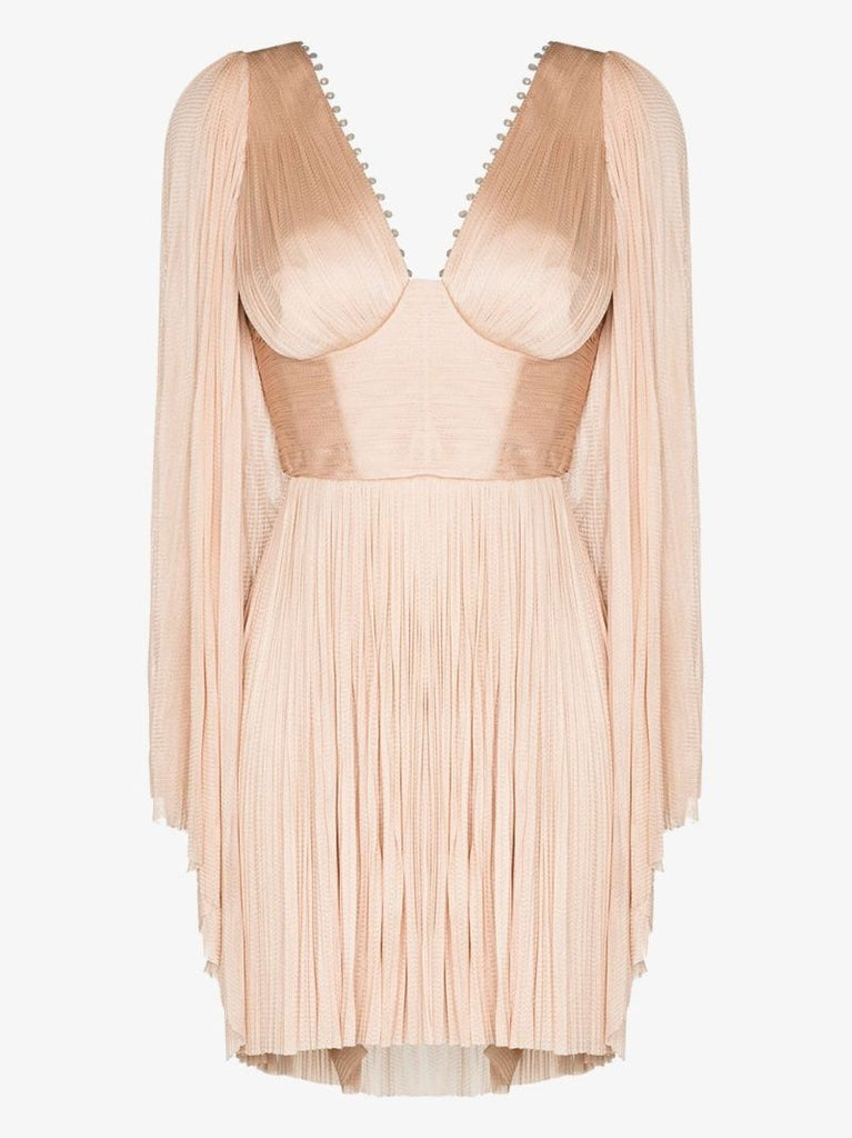 Alma Metallic Silk Dress