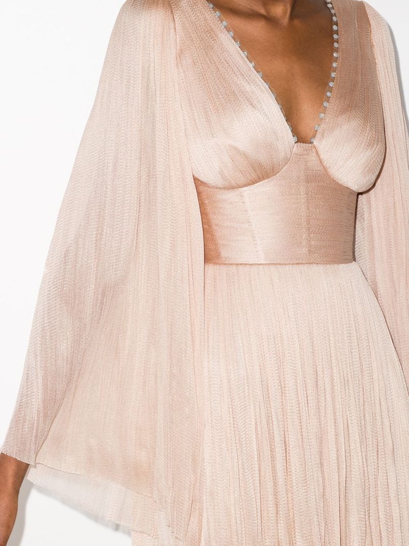 Alma Metallic Silk Dress