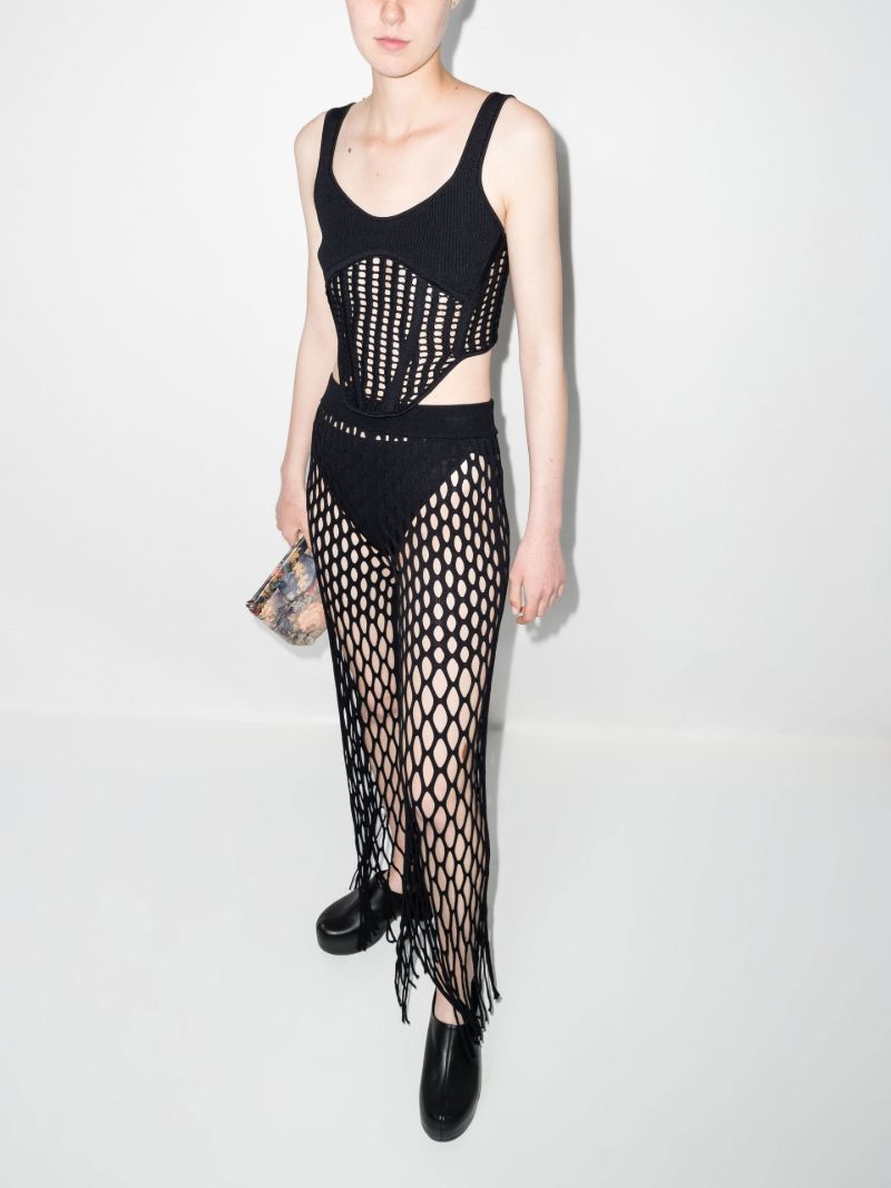 Scoop Neck Crochet Corset Top