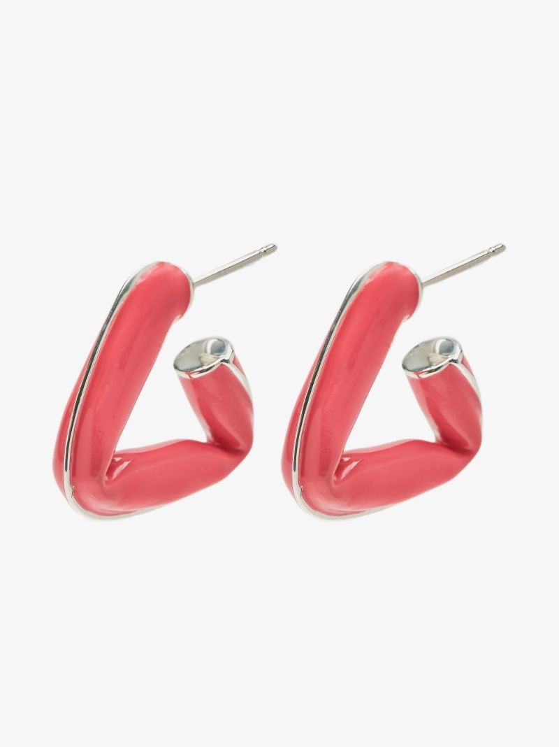 Sterling Silver Fold Hoop Earrings