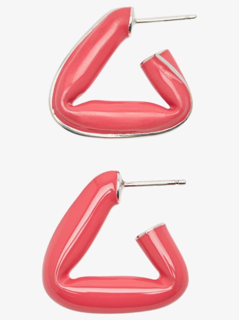 Sterling Silver Fold Hoop Earrings
