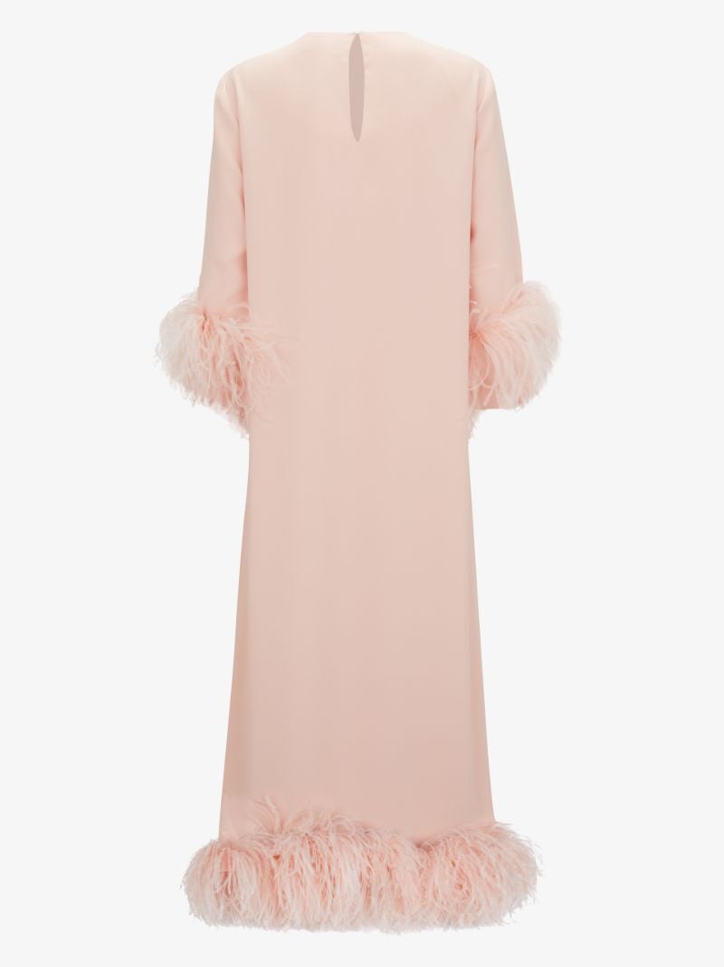 Feather Trim Gown