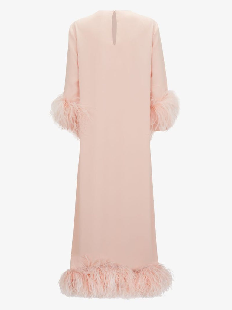 Feather Trim Gown