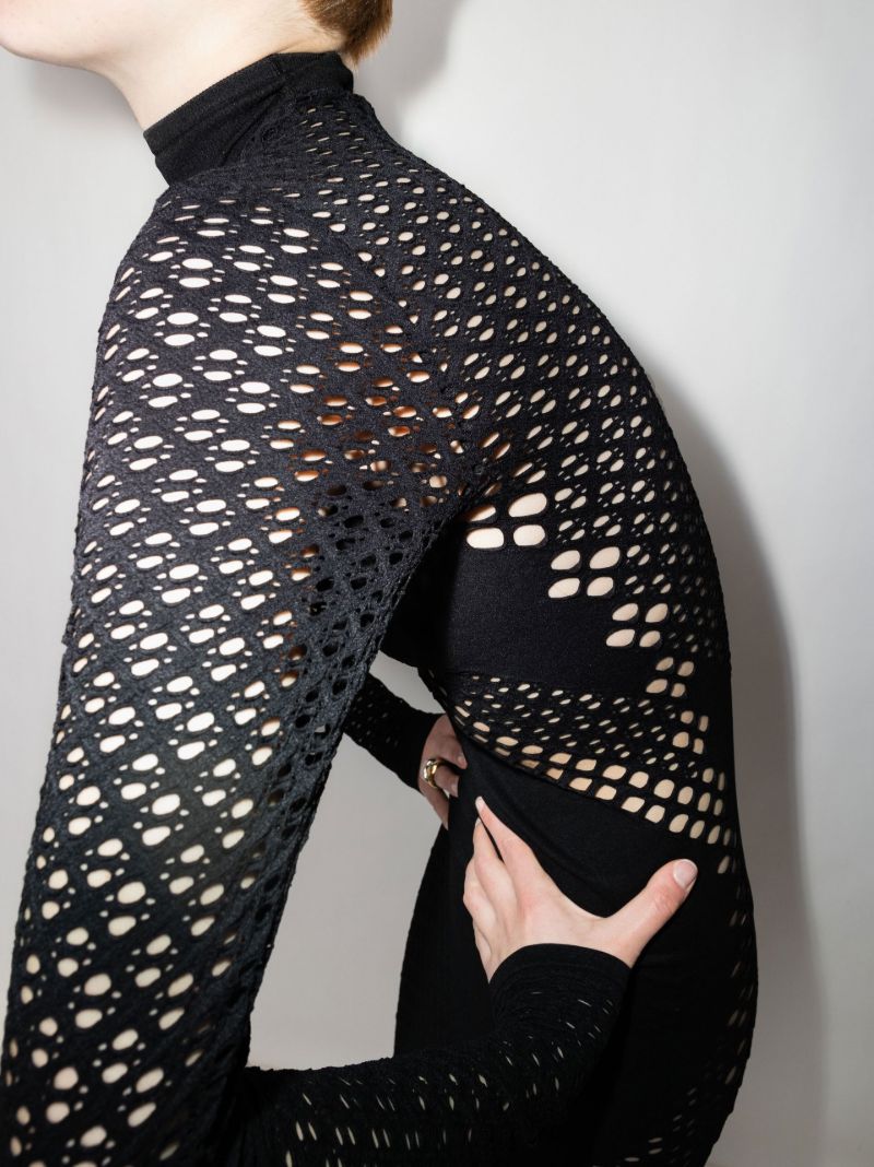 Pointelle Knit Tube Midi Dress