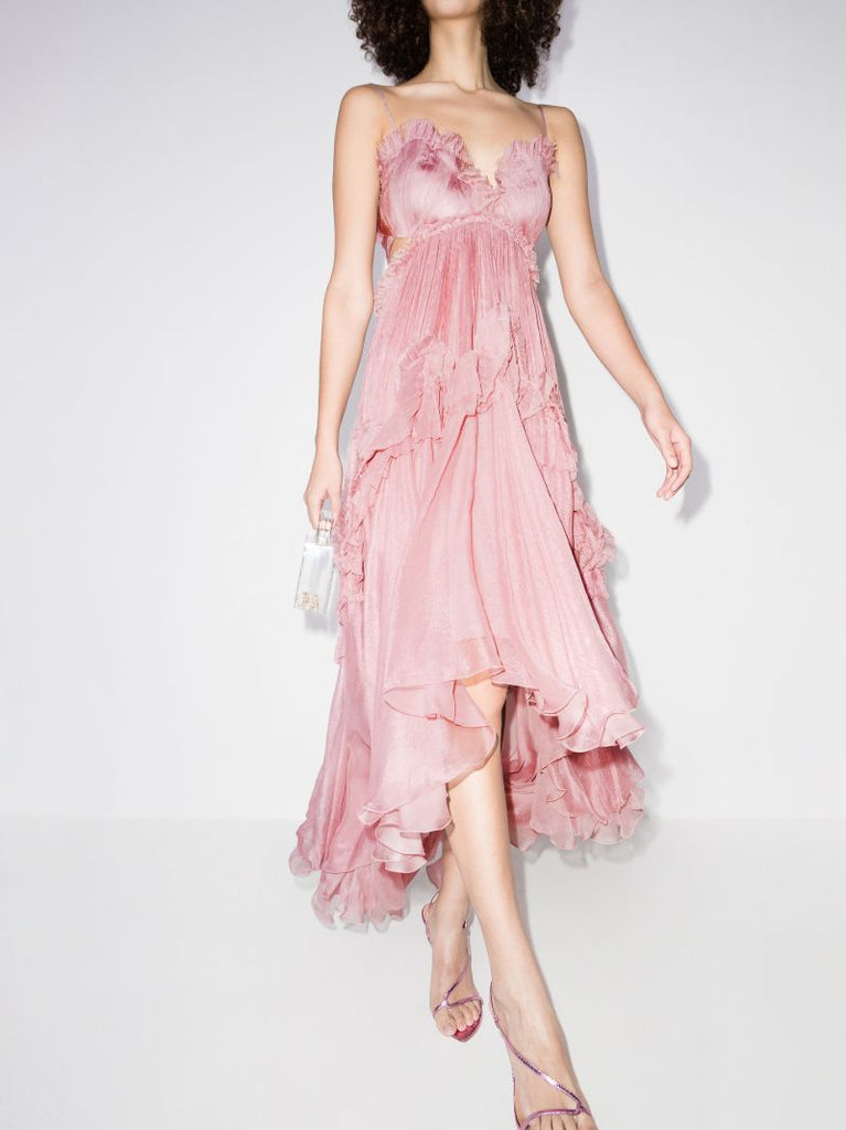 Zahara Ruffled Midi Dress